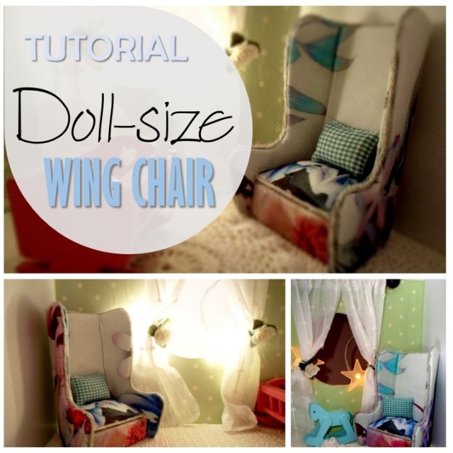 Blog thumbnail - Tutorial Doll size wing chair