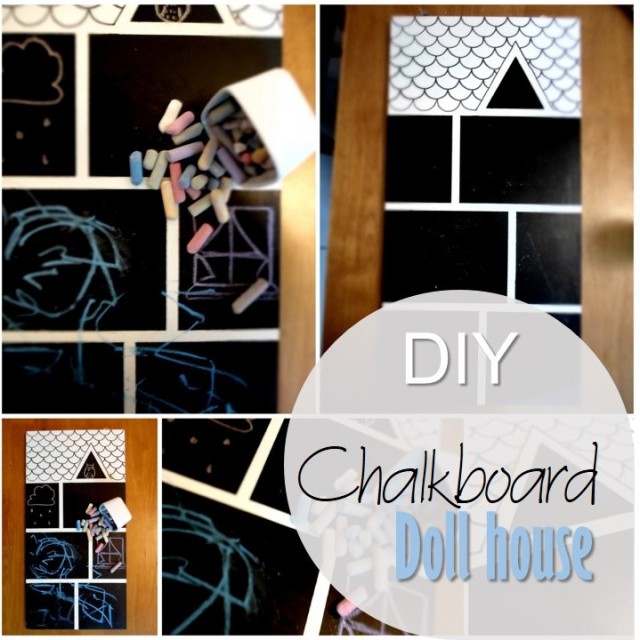 Blog thumbnail - DIY Chalkboard Doll house